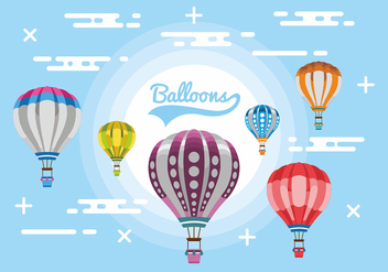 Hot Air Balloons Vector Design - vector #444205 gratis